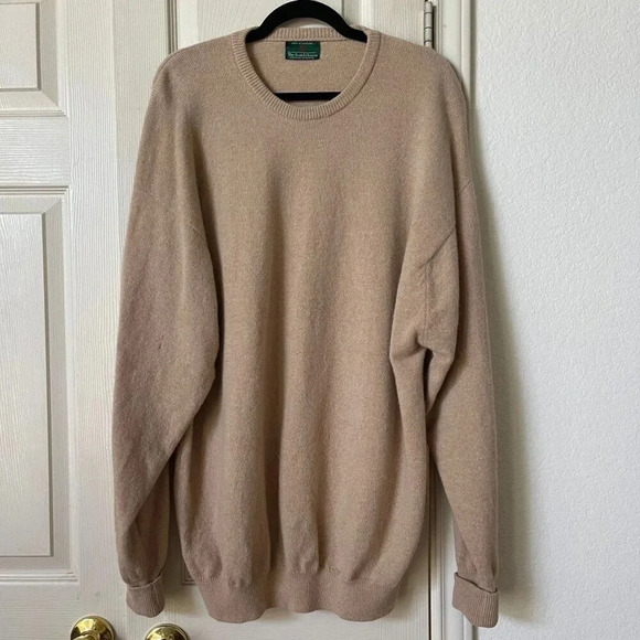 The Scotch House Men's Jacket One Size Brown 100% Lambswool Pullover Vintage - Picture 1 of 9